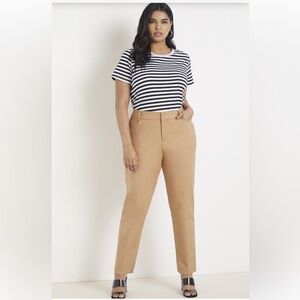 Eloquii Kady Fit Double Weave Pants. Size 18R. Color: Dune/Tan. Almost like new